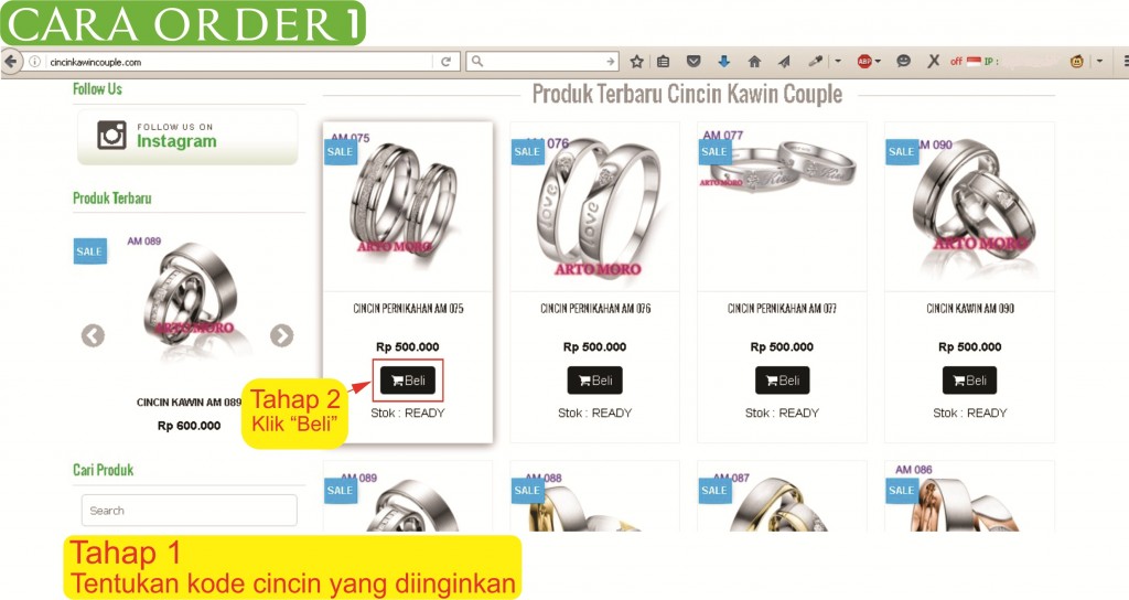 cara order cincin kawin 1
