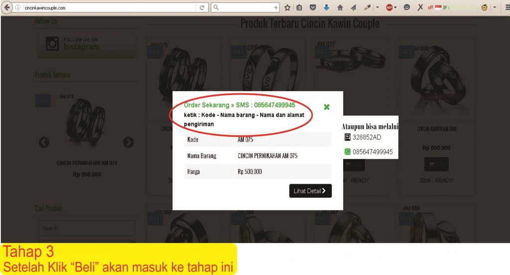 cara order cincin kawin 2