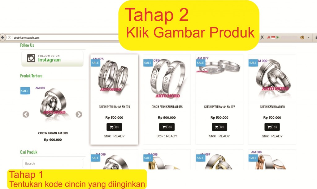 cara order cincin kawin 3