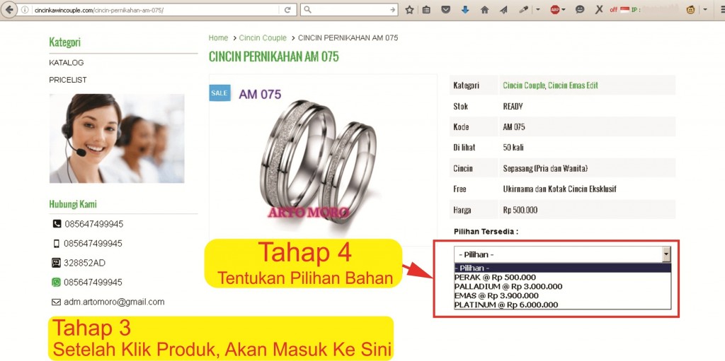 cara order cincin kawin 4