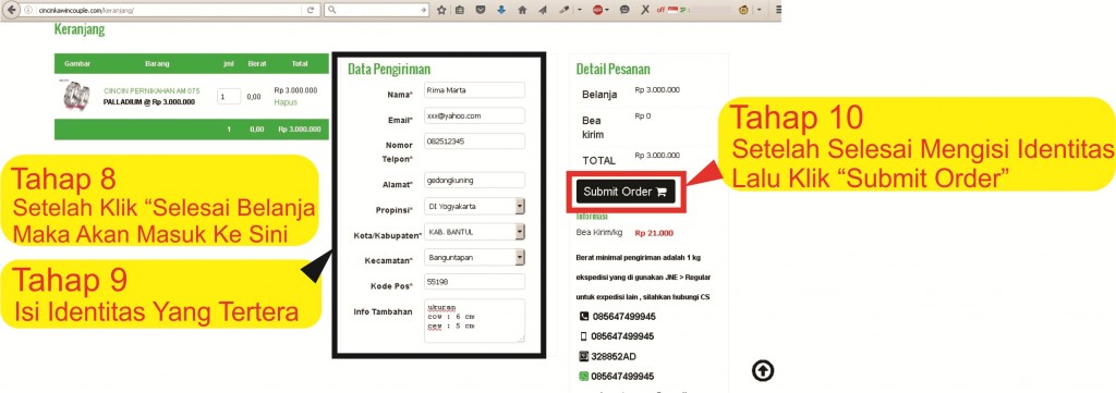 cara order cincin kawin 7
