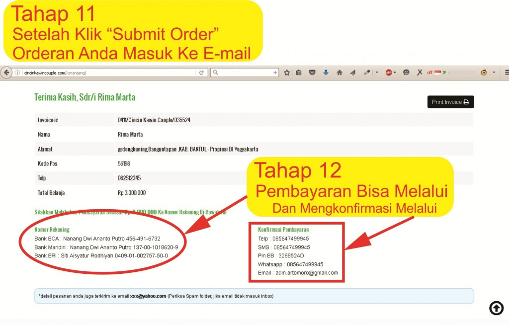 cara order cincin kawin 8